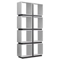 thumbnail image 1 of Contemporary Home Living 71.25" White and Gray Contemporary with 8 Shelves Rectangular Bookcase, 1 of 4