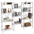 thumbnail image 1 of Amadwell 4 Tier Industrial Bookcase, Large Shelf Bookshelf, 11 Units Storage for Living Room, White, 1 of 9