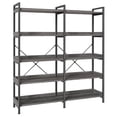 thumbnail image 1 of Amadwell 5-Tier Bookshelf with 10 Open Shelves, 47" Freestanding Bookcase, Sturdy Metal Frame, for Living Room, Gray, 1 of 9