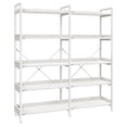 thumbnail image 1 of Amadwell 5-Tier Bookshelf with 10 Open Shelves, 47" Freestanding Bookcase, Sturdy Metal Frame, for Living Room, White, 1 of 9
