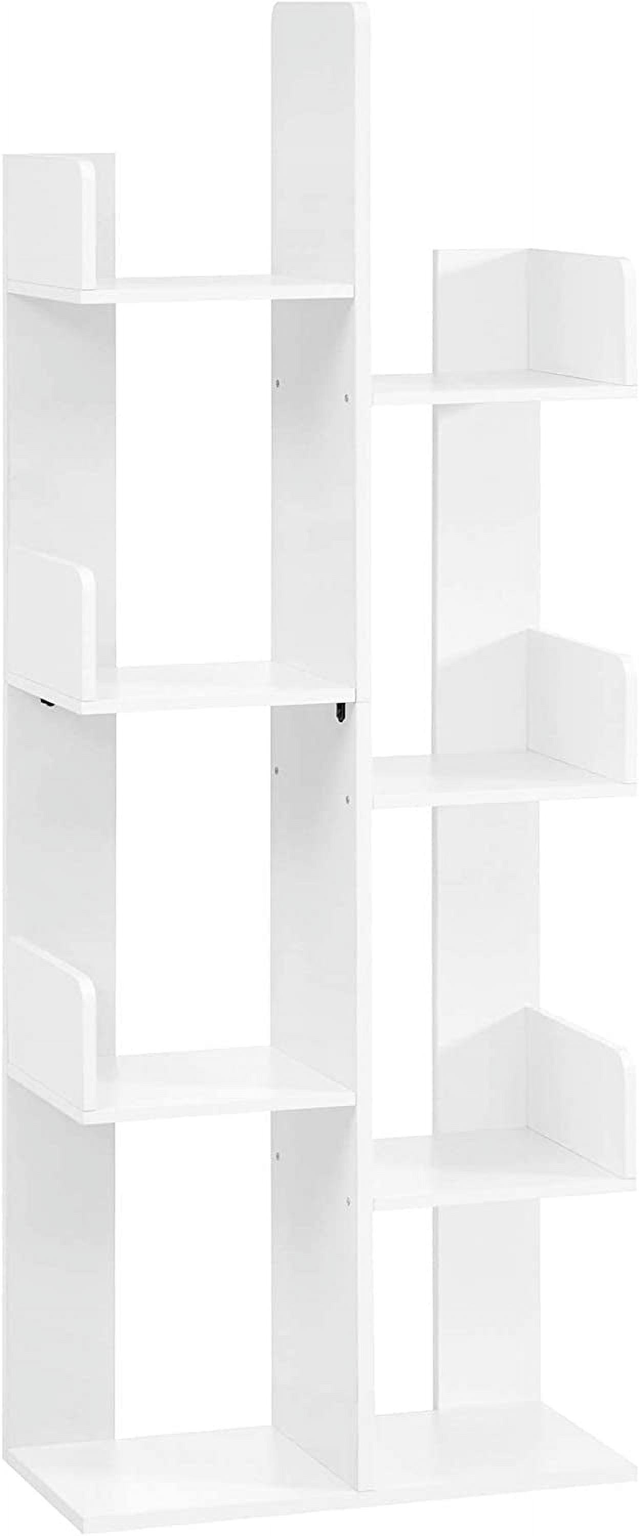 Bookcase Large Rounded Rectangle VASAGLE Tall Living Room Standing Bookcase with 8 Storage Shelves ...