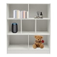 thumbnail image 1 of Bookcase, Wooden Bookshelf with 7 Compartments, 3-Tier Freestanding Display Storage Shelves, Cabinet Rack Organizer, DIY Book Case for Living Room, Bedroom, Home Office 31.5*9.06*39.37in, 1 of 25
