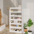 Bookcase/room divider white 100×30×198 cm wood material