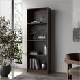 thumbnail image 1 of Bookcase with 4 Open Shelves, Stained Walnut | Particle Board | Primary Living Space, 1 of 7