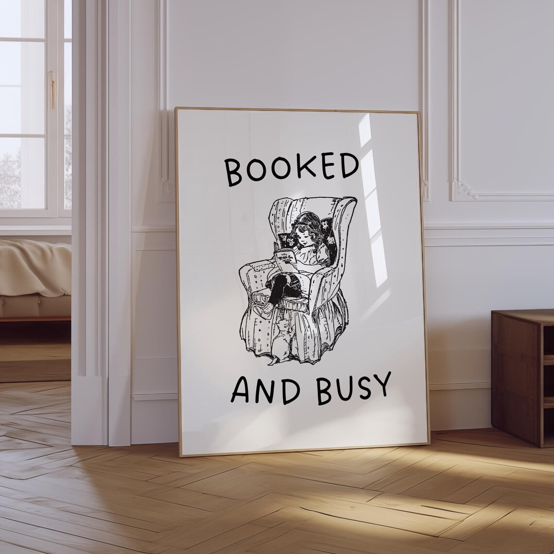 Booked And Busy Vintage Reading Poster, Unframed Size 12x18 - Walmart.com