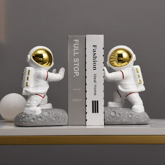 Bookend Rack, Astronaut Bookends, Outer Space Themed Astronaut Statue Decorative Bookends