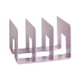 thumbnail image 1 of Bookend Three-grids Documents Storage Rack Office Study Desktop Books Organizer, 1 of 19