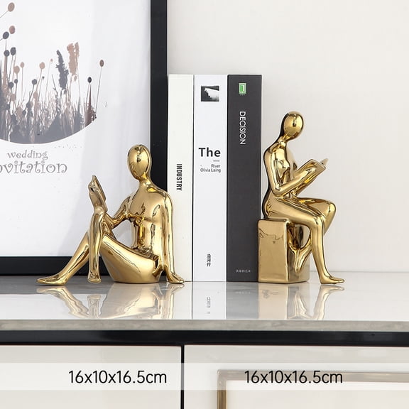 Bookend figurine, modern light luxury living room/office desktop decoration, bookshelf, high-end wine cabinet, soft furnishings