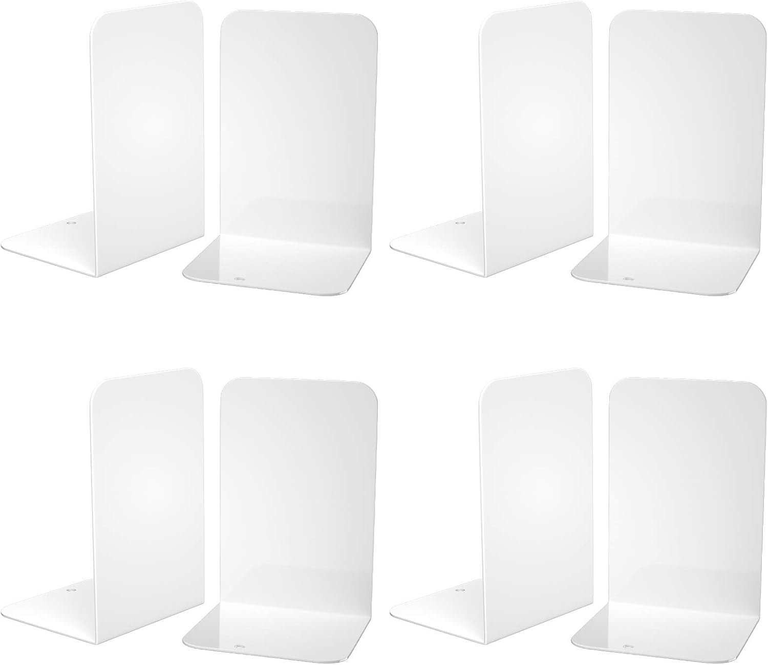 CNK Infinite Leaves Bookends - Set Of 6 Gold Metal Heavy Duty Book Stoppers For Shelves