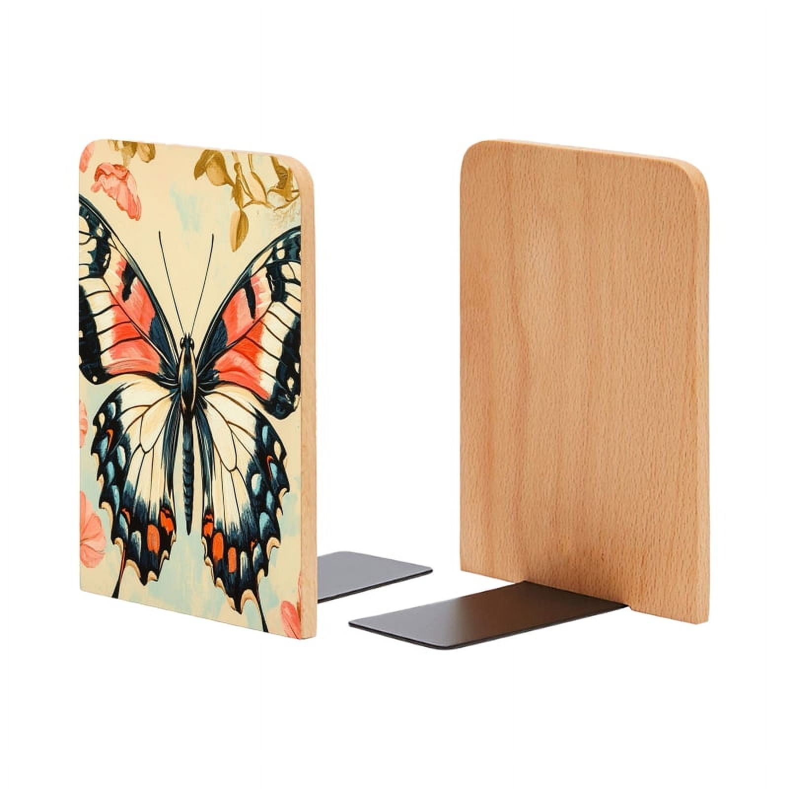 Bookends Cheapest Bookends 1 Pair Non-Skid Bookend Wood Bookends for Shelves Book Stand ...