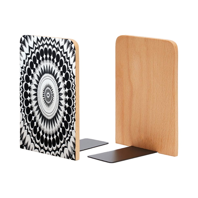 Bookends Cheapest Bookends 1 Pair Non-Skid Bookend Wood Bookends for Shelves Book Stand ...