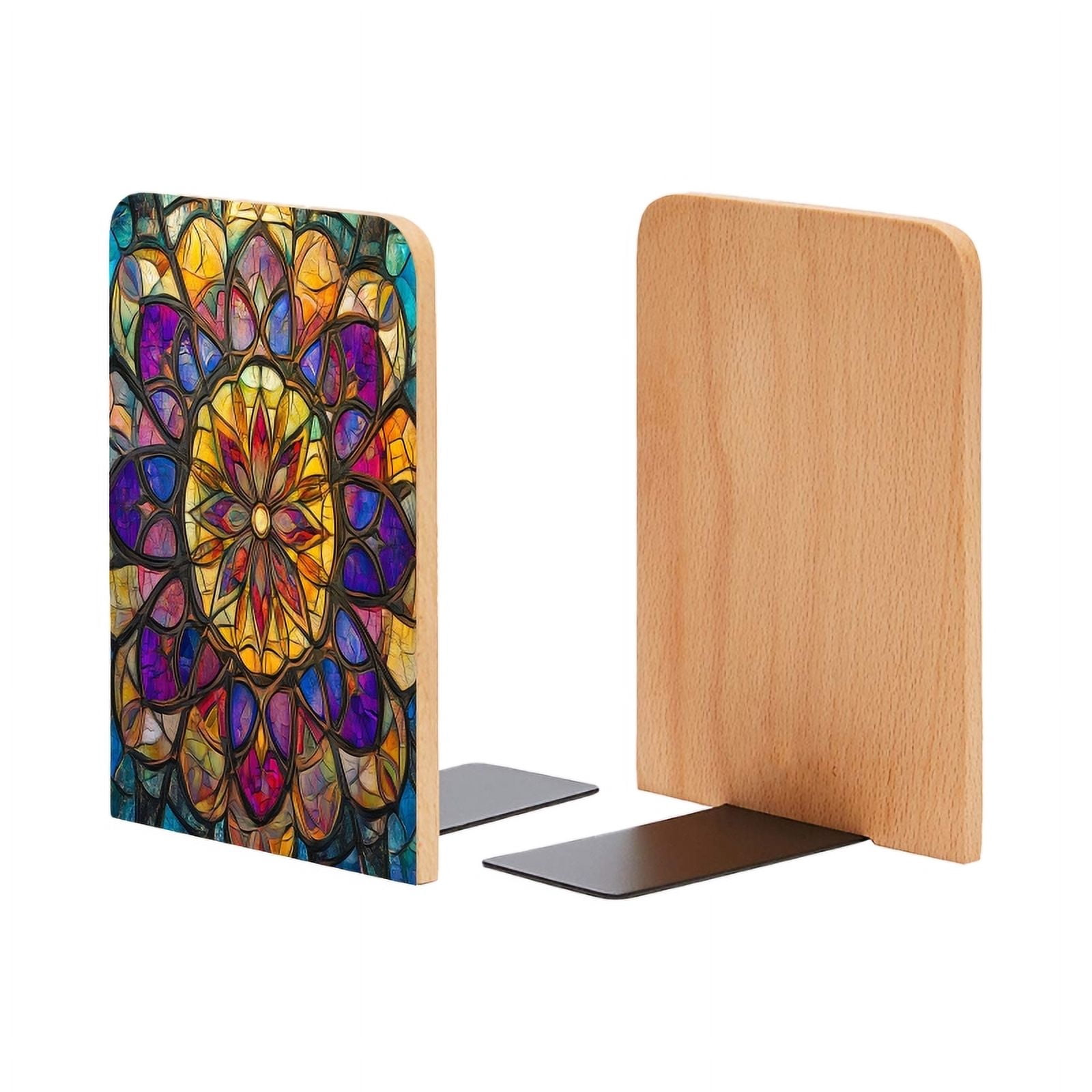 Bookends Cheapest Bookends 1 Pair Non-Skid Bookend Wood Bookends for Shelves Book Stand ...