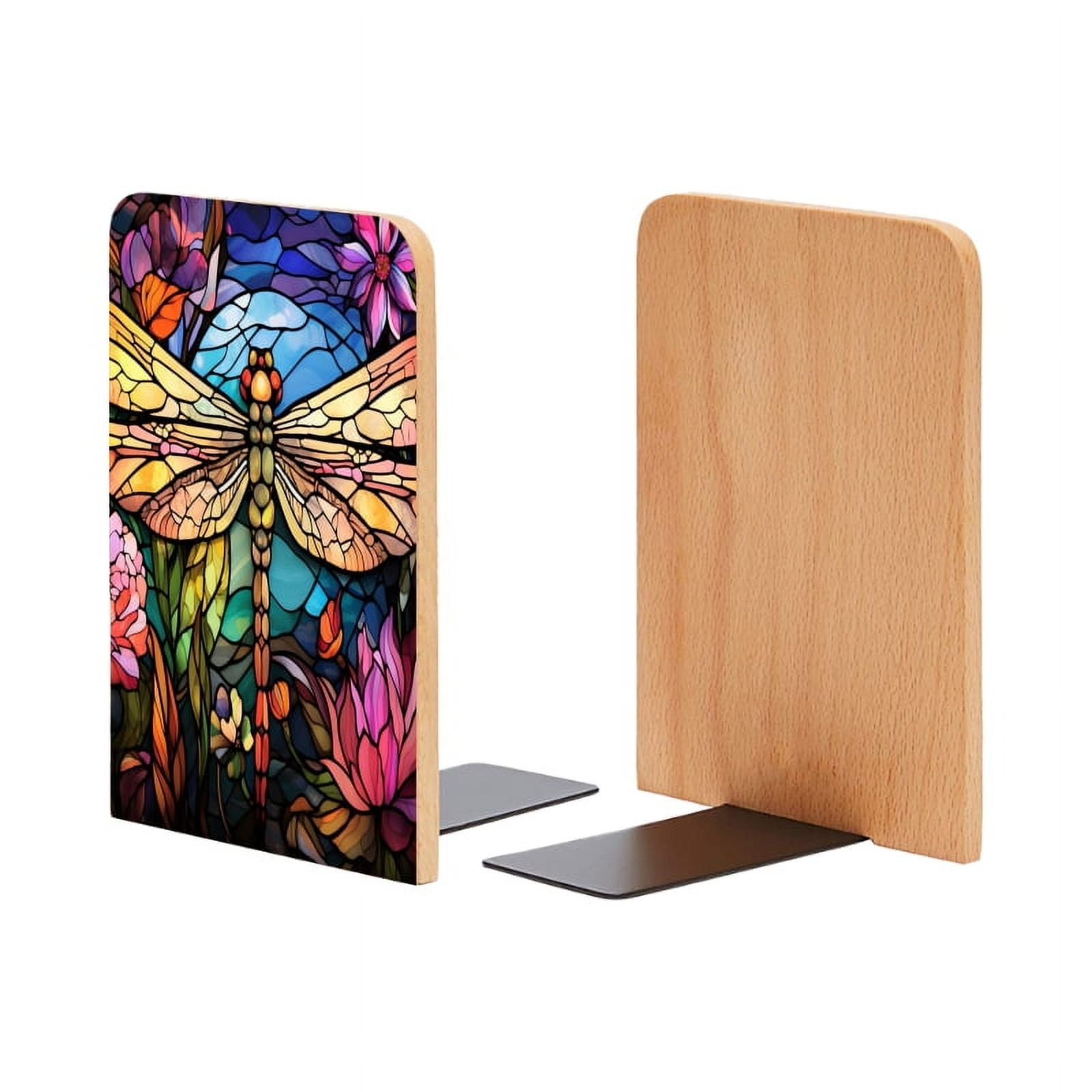 Bookends Cheapest Bookends 1 Pair Non-Skid Bookend Wood Bookends for Shelves Book Stand ...