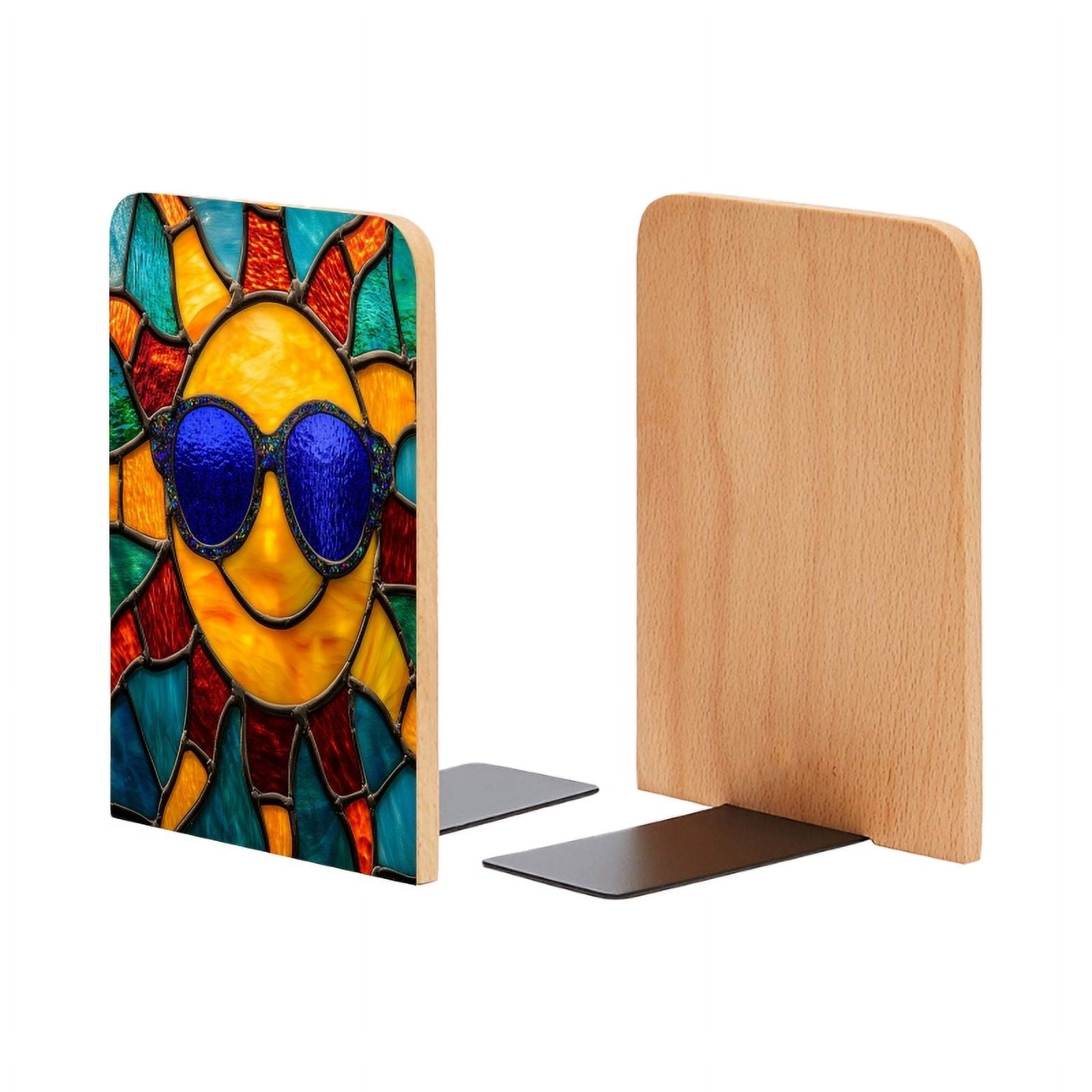 Bookends Cheapest Bookends 1 Pair Non-Skid Bookend Wood Bookends for Shelves Book Stand ...