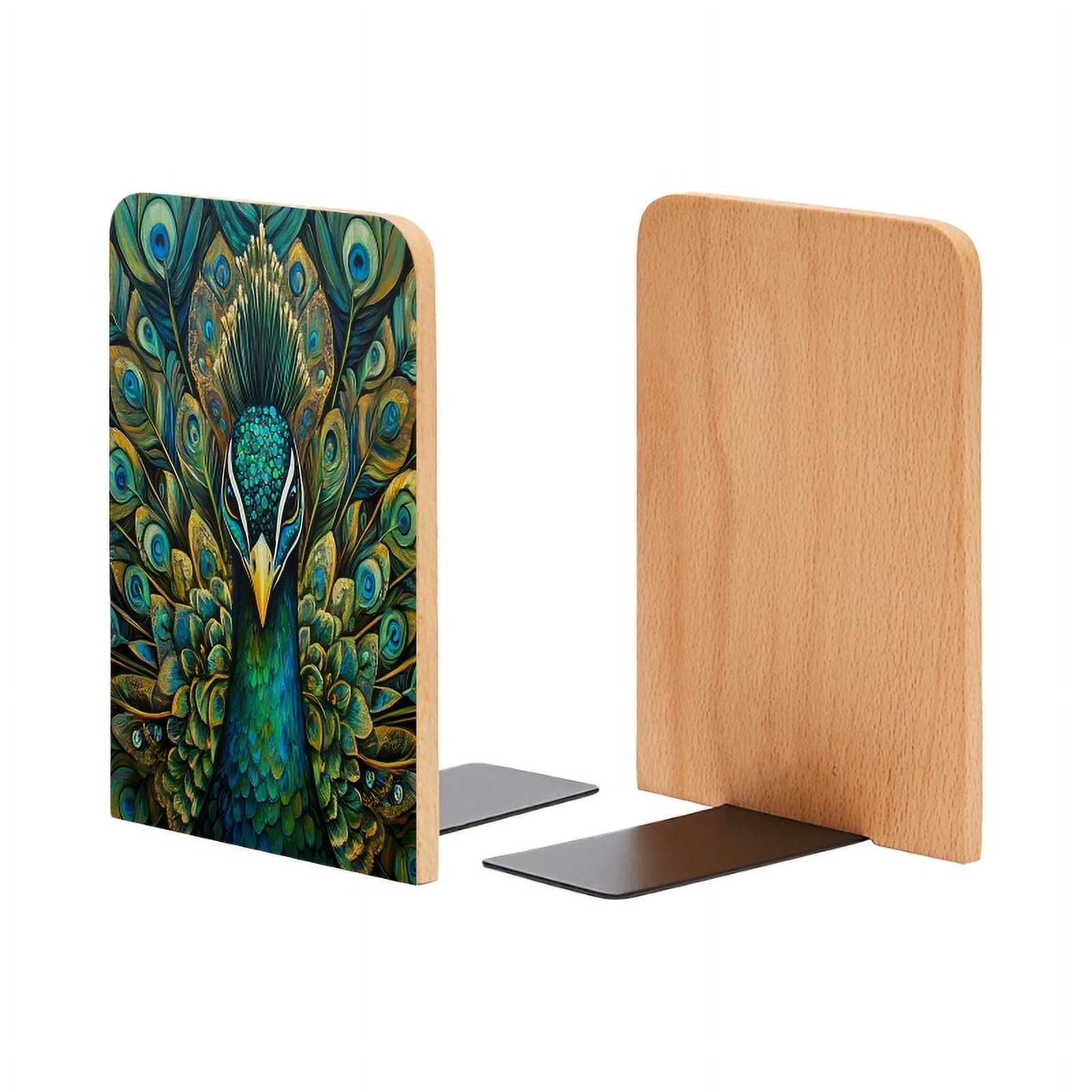 Bookends Cheapest Bookends 1 Pair Non-Skid Bookend Wood Bookends for Shelves Book Stand ...
