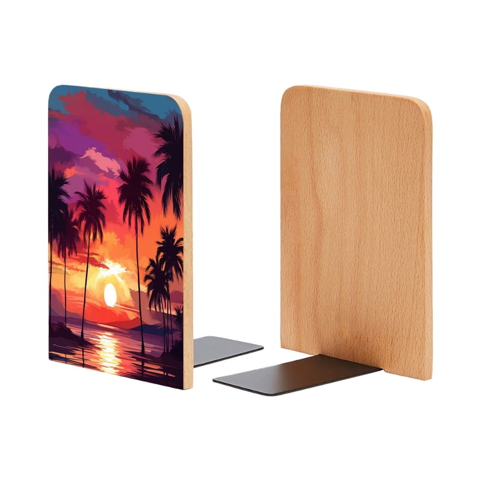 Bookends Cheapest Bookends 1 Pair Non-Skid Bookend Wood Bookends for Shelves Book Stand ...