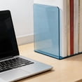 thumbnail image 1 of Bookends, Book Stand, Desktop Organizer, Clear Acrylic Book Holder for Desk Shelf, Modern Sturdy Design, 1 of 6