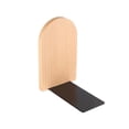 thumbnail image 1 of Bookends Solid Wood Bookends Heavy Duty Book Holder with Metal Base L Shaped Book Stand for Desk Shelf Book Organizer Home Office Decor Bookend Set, 1 of 7