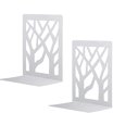 Mind Reader Geometric Cube Metal Book Ends, 6", Gold (BLOCKS2-GLD