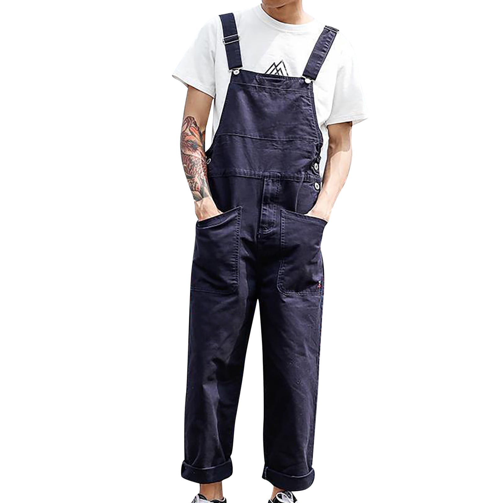 Booker Men's Pants Bib Overalls Fashion Relaxed Fit Casual Jumpsuit Cotton Lightweight Overalls