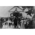 thumbnail image 1 of Booker T. Washington Addressing Crowd From Porch Of A Small Building History (36 x 24), 1 of 1
