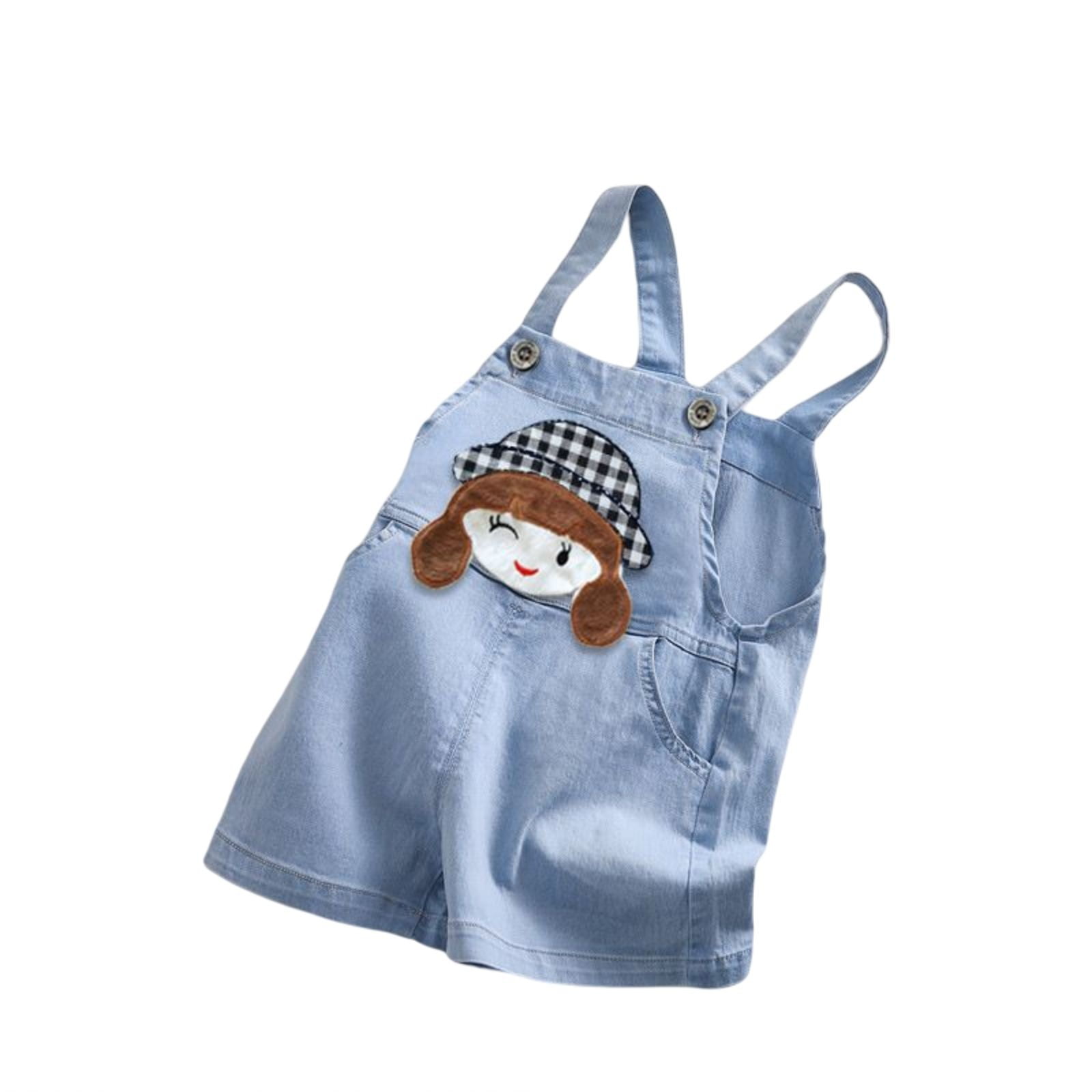 Cherry Dungaree For Girls Casual Self Design Denim Price in India - Buy  Cherry Dungaree For Girls Casual Self Design Denim online at Flipkart.com