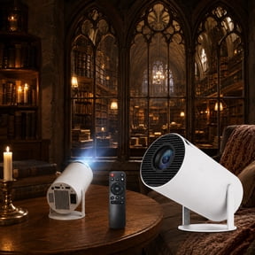 Bookglow Projector, Book Glow Projector with Bluetooth and Wifi Capabilities, Flexible 180° Projection and Automatic Image Calibration, HD Input Support with Built-In Audio