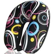 Bookisbunny Ultralight Micro Beads U Shaped Travel Neck Pillow Head Airplane Flower Print Sleep Support Cushion