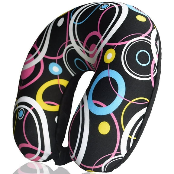 Bookisbunny Ultralight Micro Beads U Shaped Travel Neck Pillow Head Airplane Flower Print Sleep Support Cushion