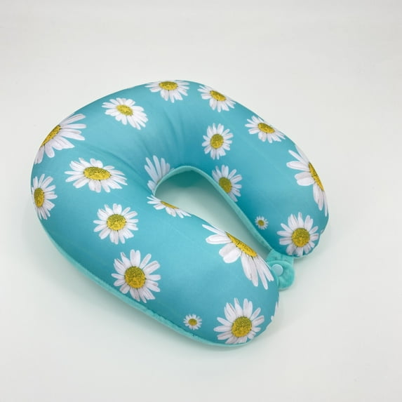Bookisbunny Ultralight Micro Beads U Shaped Travel Neck Pillow Head Airplane Flower Print Sleep Support Cushion