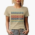thumbnail image 1 of Bookish, Book Lover or Reading Enthusiast Themed, Groovy Retro Wavy Text Merch Gift, Tan T-Shirt, 3XL, 1 of 5