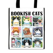 Bookish Cats Reusable Shopping Bag, Hardcover