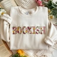 thumbnail image 1 of Bookish Embroidered Sweatshirt: Floral Reader Gift, 1 of 4