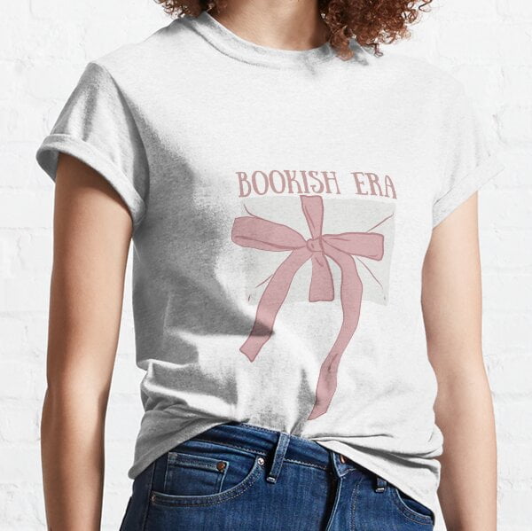 Bookish Era Pink Ribbon Bow Classic T-shirt - Walmart.com