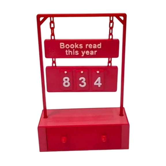 Bookish Gift Hanging Book Counter With Storage Drawer Reading Trackers Compacts Home Library Tabletop Decors Ornament