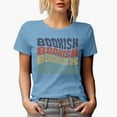 thumbnail image 1 of Bookish, Name or Title for a Reading Enthusiast or Book Lover, Groovy Retro Wavy Text Merch Gift, Baby Blue T-Shirt, Medium, 1 of 5