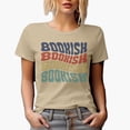 thumbnail image 1 of Bookish, Name or Title for a Reading Enthusiast or Book Lover, Groovy Retro Wavy Text Merch Gift, Tan T-Shirt, Medium, 1 of 5