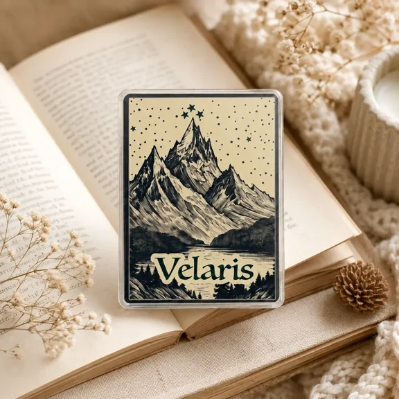 Bookish Phone Grip Velaris Mountain Card Sleeve Clear Plastic Protector Retractable Expanding Stand ACOTAR Fan Gift