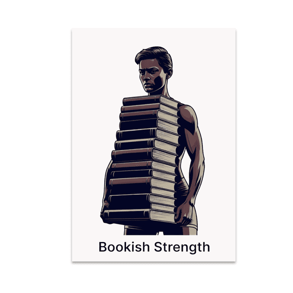 Bookish Strength Challenge Poster Print - Book Lover - 13x19 Poster Print