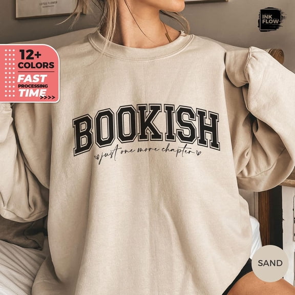 Bookish Sweatshirt, Just One More Chapter Varsity Sweater, Book Lover Hoodie, Vintage Bookish Sweatshirt, Reading Top, Book Readers SWEATSHIRT All Size S-5XL