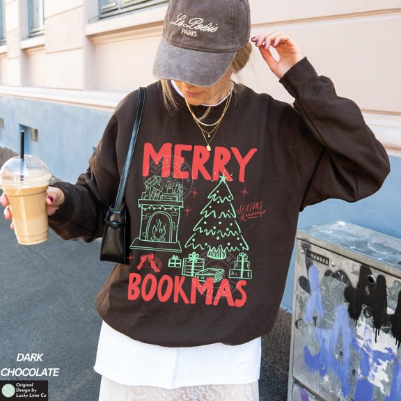 Bookish Sweatshirt, Merry Bookmas Sweatshirt, Book Lover, All Booked for Sweatshirr, Sweater, Bookworm