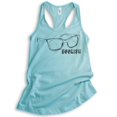 thumbnail image 1 of Bookish Tank Top, Ladies Racerback Tank Top, Glasses Tank, Reading Tank, Hipster Tank, Book Lover Tank, Cancun, X-Small, 1 of 3