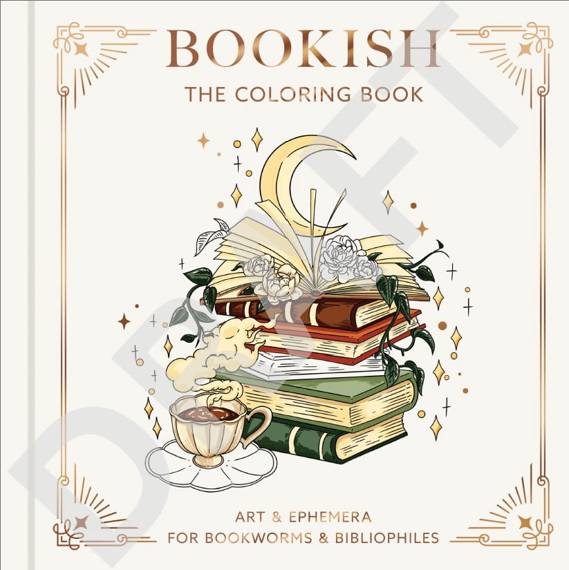 Bookish: the Coloring Book (Art and Ephemera for Bookworms and Bibliophiles), 80 pages (Paperback)