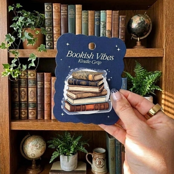 Bookish Vibes Grip, Book Lover Phone Grip, Reading Aesthetic Gift, Reader Accessory for Girl