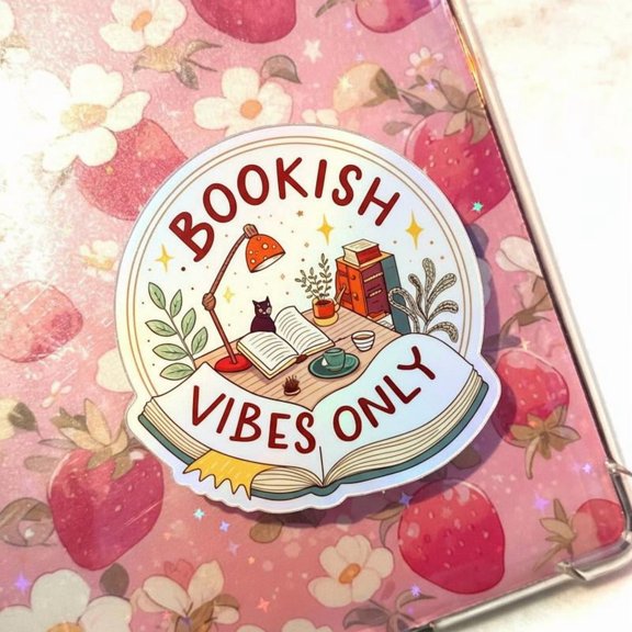 Bookish Vibes Only Phone Grip - Cute Book Lover Accessory, Literary Phone Holder for Reading Enthusiasts