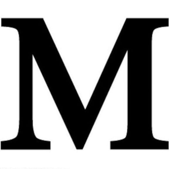 Bookishbunny 12 inch Black Handmade Monogram Letter Wrought Iron Plaque Pointed Stud Mount