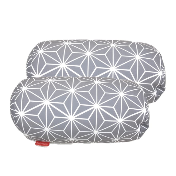 2 Pack Bookishbunny Micro Bead Roll Bed Chair Car Cushion Neck Head Soft Support Back Pillow