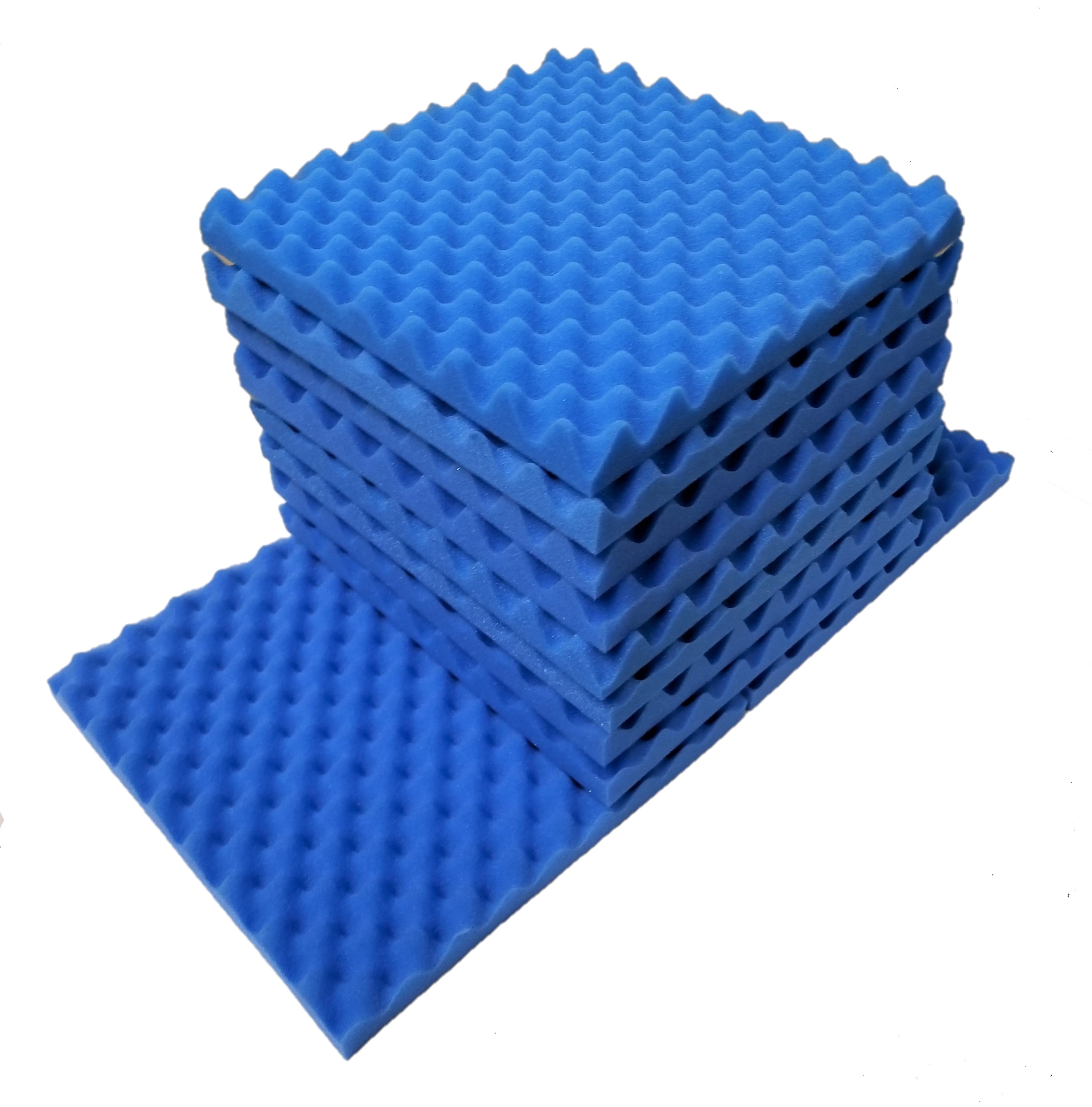 Bookishbunny 20 pk Acoustic Foam Egg Crate Panel Wall Tile Audio Home Studio Deadening Soundproofing 12x12x1.5