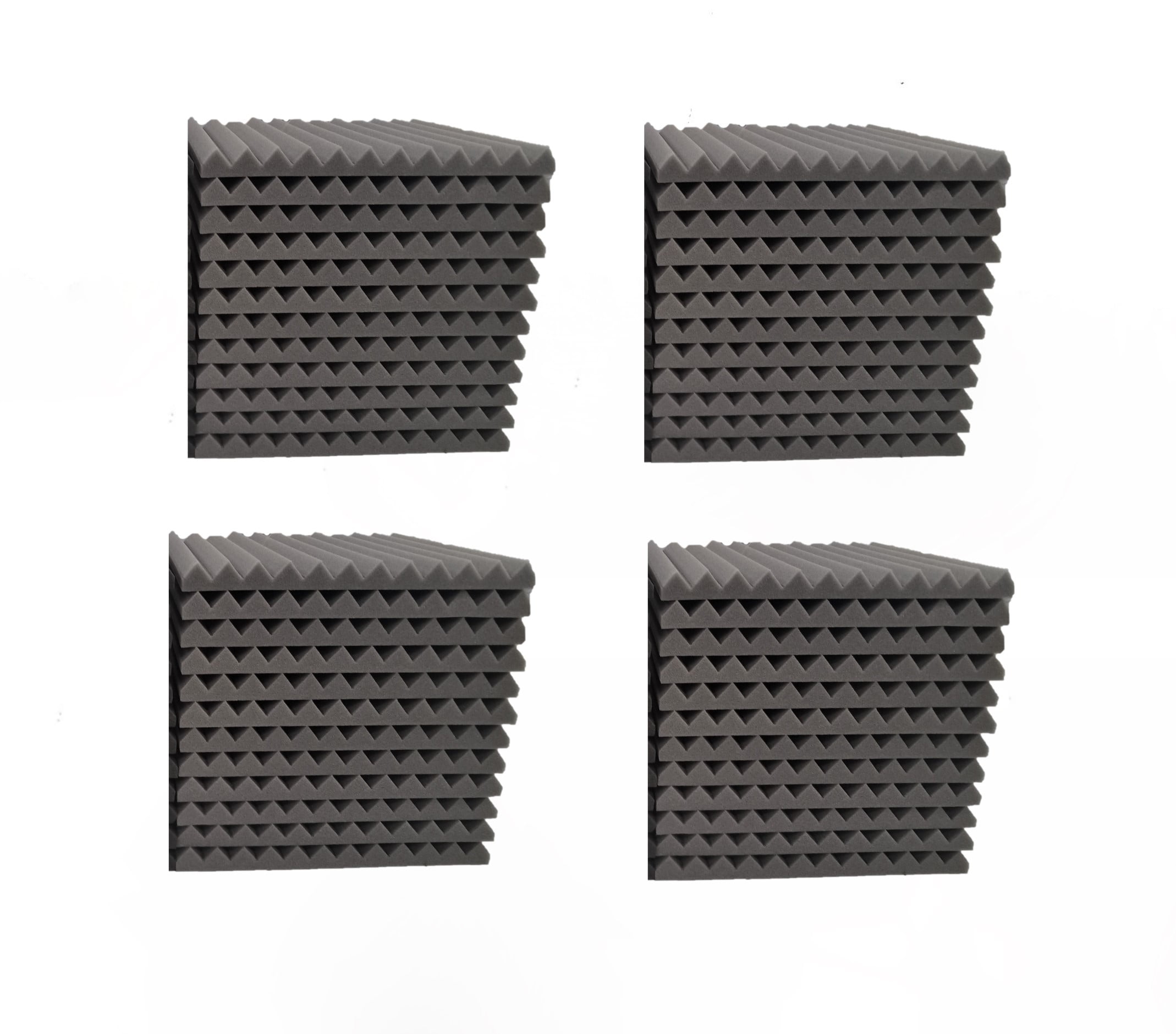Bookishbunny 48 Packs Acoustic Foam Tiles Wall Record Studio Sound Proof 12 x 12 x 1 inch Panels