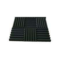 Bookishbunny 6 Pks 12 x 12 x 2" Acoustic Foam Panels Wall Record Studio Soundproofing Damping Fire Resistant Black